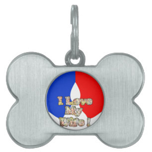 Placa Para Mascotas "Amo a mi esposa" Impresión artística