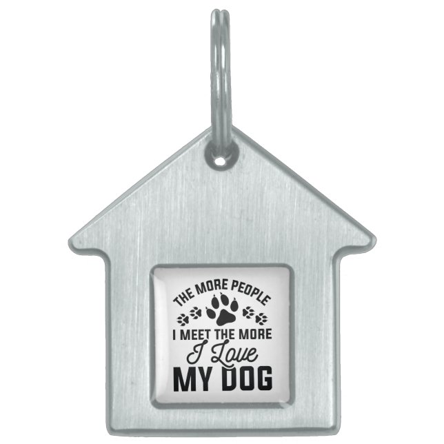 Placa Para Mascotas Amo a mi perro (Frente)