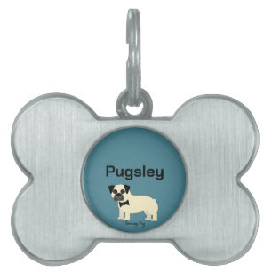 Placa Para Mascotas Amo a mi Pug
