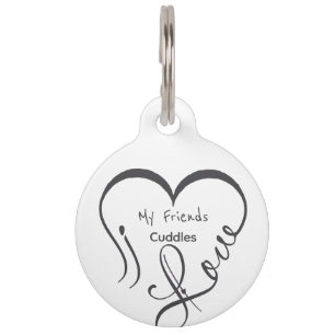 Placa Para Mascotas Amo a mis amigos - Mimos