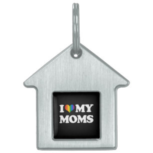 PLACA PARA MASCOTAS AMO A MIS MAMÁES