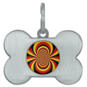Placa Para Mascotas Amo Alemania Colores de la bandera nacional Imprim