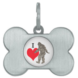 PLACA PARA MASCOTAS AMO BIGFOOT 1