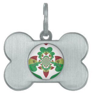 Placa Para Mascotas Amo el Kaleidoscope de Etiopía - arte rasta de sen
