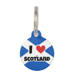 Placa Para Mascotas Amo Escocia
