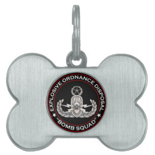Placa Para Mascotas Amo "escuadrón de la muerte " del EOD