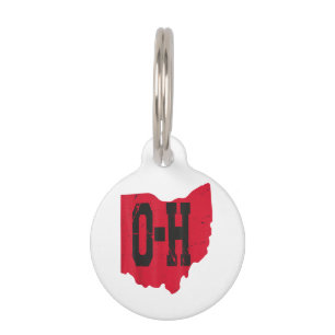 Placa Para Mascotas Amo Mi Guión Hogar Ohio Buckeye State