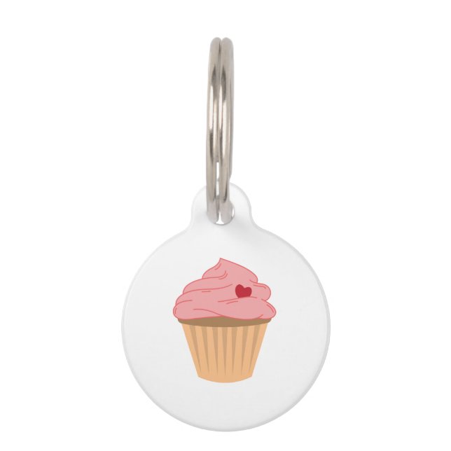 Placa Para Mascotas Amo pastel (Anverso)