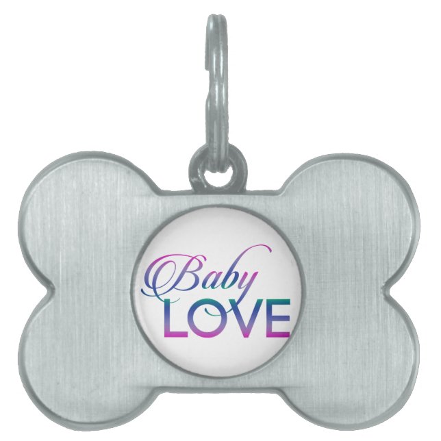 Placa Para Mascotas Amor de bebé (Frente)