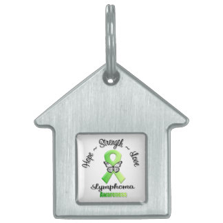 Placa Para Mascotas Amor de la fuerza de la esperanza del linfoma