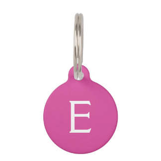 Placa Para Mascotas Amor de Mariposa | Color Sólido Magenta 2 Personal