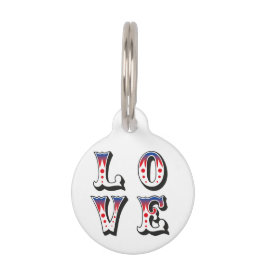 Placa Para Mascotas Amor - Estilo Carnaval de Circo Antiguo