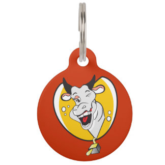 Placa Para Mascotas Amor, etiqueta de vaca de Bessie para collar