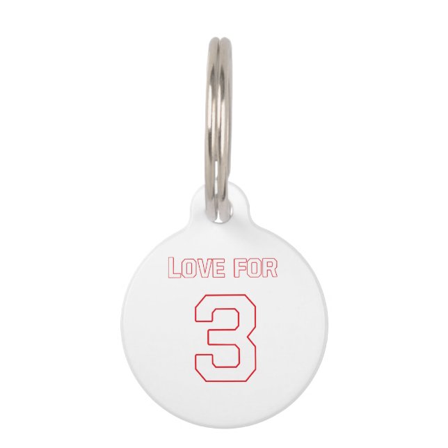 PLACA PARA MASCOTAS AMOR POR 3 (Anverso)