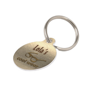 Placa Para Mascotas Añadir nombre Guay Wear Glossy Look