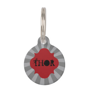 Placa Para Mascotas Añadir nombre Superhéroe Fun Pet ID Etiqueta