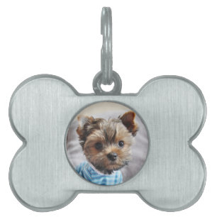 Placa Para Mascotas Añadir su propia foto y Personalizable