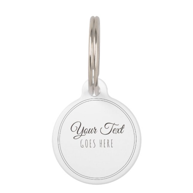 Placa Para Mascotas Añadir texto simple (Anverso)