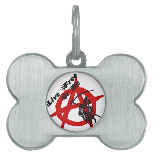 Placa Para Mascotas Anarchy Grim Reaper (Frente)