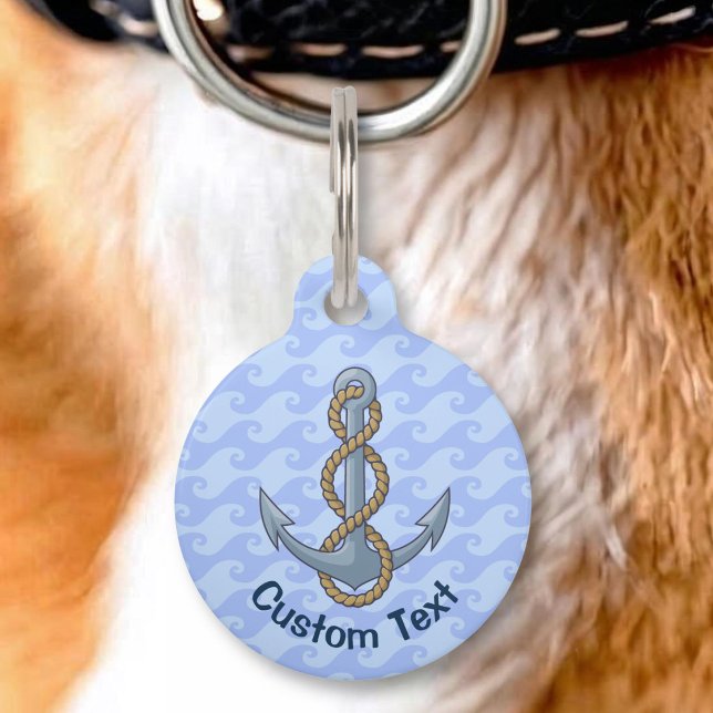 Placa Para Mascotas Ancla con cuerda (Subido por el creador)