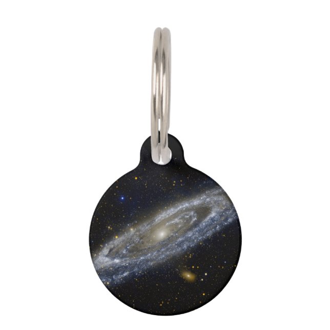 Placa Para Mascotas Andromeda galaxia Vía lechosa universo cosmos (Anverso)