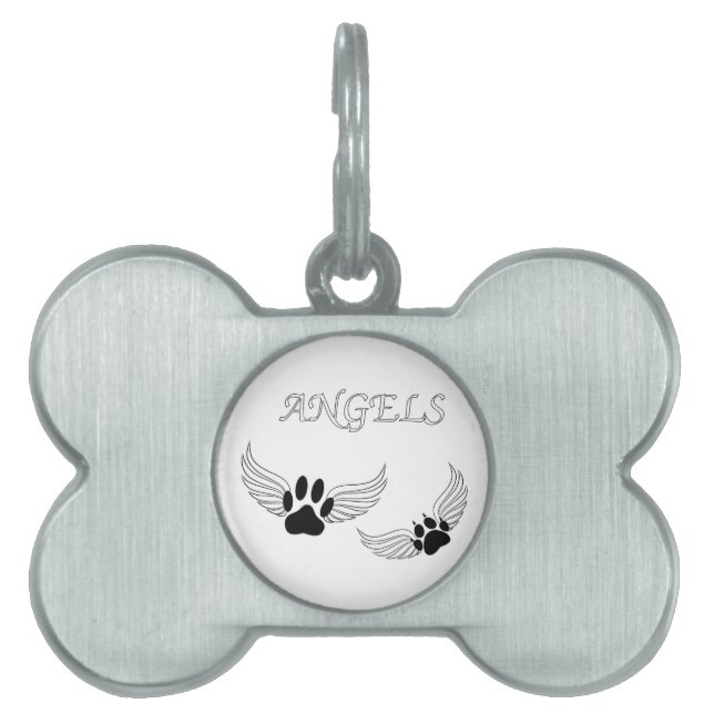 Placa Para Mascotas Angel Mascota Paws (Frente)