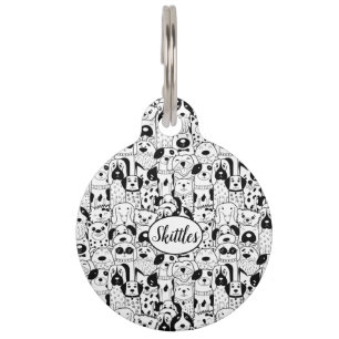 Placa Para Mascotas Animales de Personalizado lindo