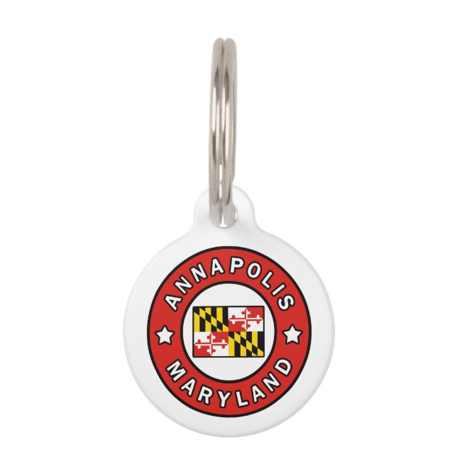 Placa Para Mascotas Annapolis Maryland (Anverso)