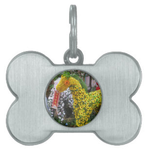 Placa Para Mascotas Año del caballo   春 節 馬... Topiario chino de flore