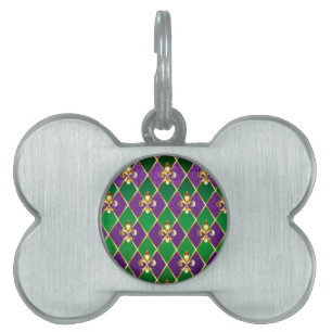 Placa Para Mascotas Antecedentes de joyas Mardi Gras