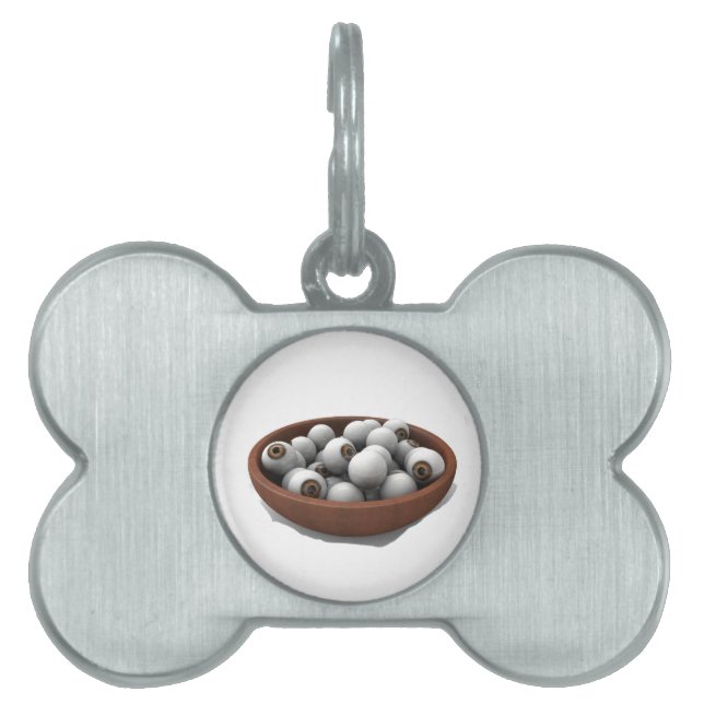 Placa Para Mascotas anteojos de halloween (Frente)