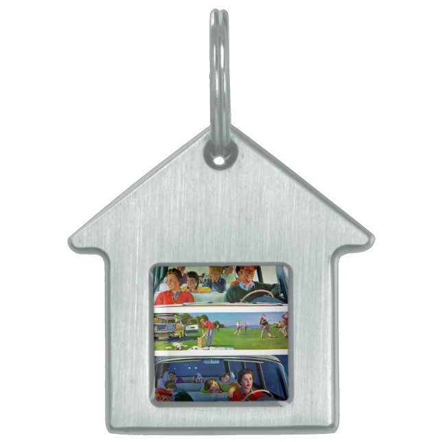 Placa Para Mascotas Antes, durante y después de comida campestre (Frente)