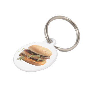 Placa Para Mascotas Apenas una hamburguesa clásica