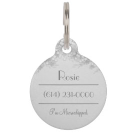 Placa Para Mascotas Apoyo emocional Animal Sencillo Gris Giro Texto
