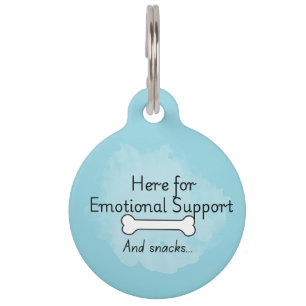 Placa Para Mascotas Aquí para Apoyo Emocional