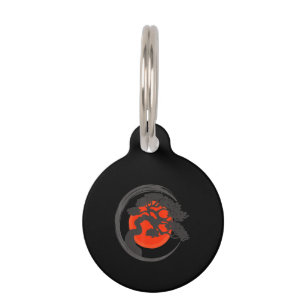 Placa Para Mascotas árbol bonsai círculo japonés de enso calilisis
