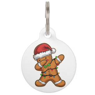 Placa Para Mascotas Árbol de jengibre en escabeche Luz Navidad