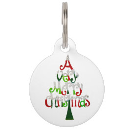 Placa Para Mascotas Árbol de Navidad muy divertido