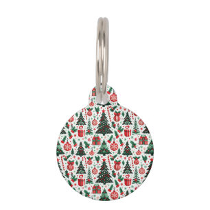 Placa Para Mascotas Árbol de Navidad, regalos, caramelos