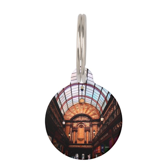 Placa Para Mascotas Arcade central, Newcastle (Anverso)