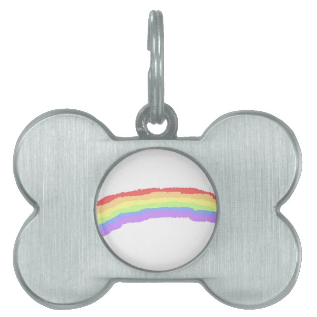 Placa Para Mascotas Arco iris (Frente)