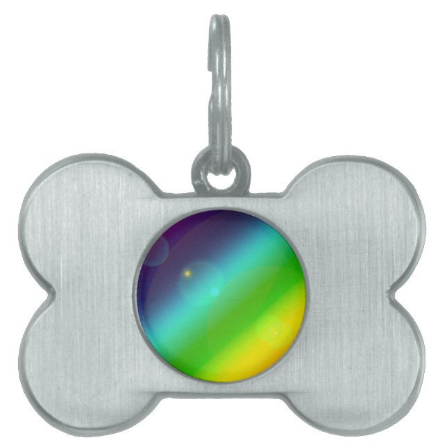 Placa Para Mascotas arco iris (Frente)