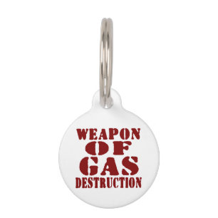 Placa Para Mascotas Arma De Destrucción De Gas