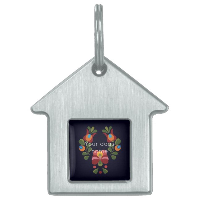 Placa Para Mascotas Arreglo de flores de Matyo (Frente)