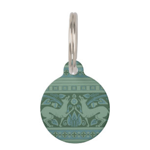 Placa Para Mascotas Art Deco Nouveau Perro Naturaleza Patrón Animal