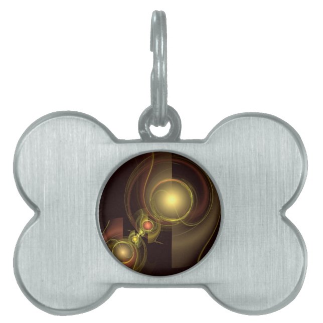 Placa Para Mascotas Arte abstracto de conexión íntima (Frente)