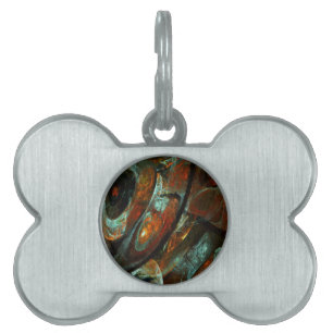 Placa Para Mascotas Arte abstracto de división de tiempo