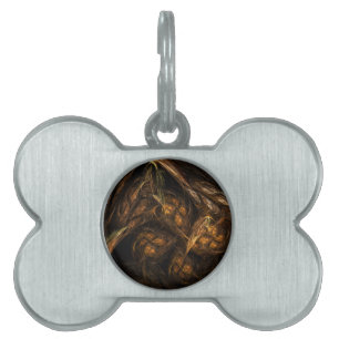 Placa Para Mascotas Arte abstracto de la Madre Tierra