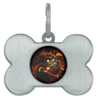 Placa Para Mascotas Arte abstracto de latido
