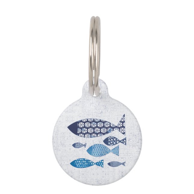 Placa Para Mascotas Arte costero | Casa a orillas del mar (Anverso)